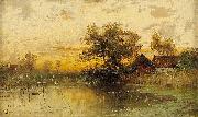 Walter Moras Seenlandschaft France oil painting artist